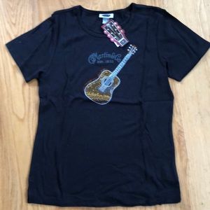 Martin Guitar T-shirt with embellished guitar